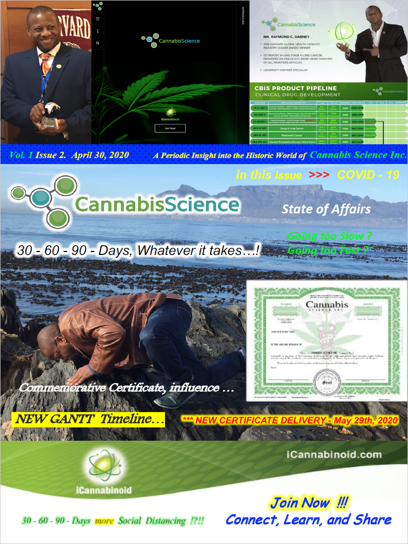 Cannabis Science State of Affairs Vol. 1 Issue 2, April 30th 2020