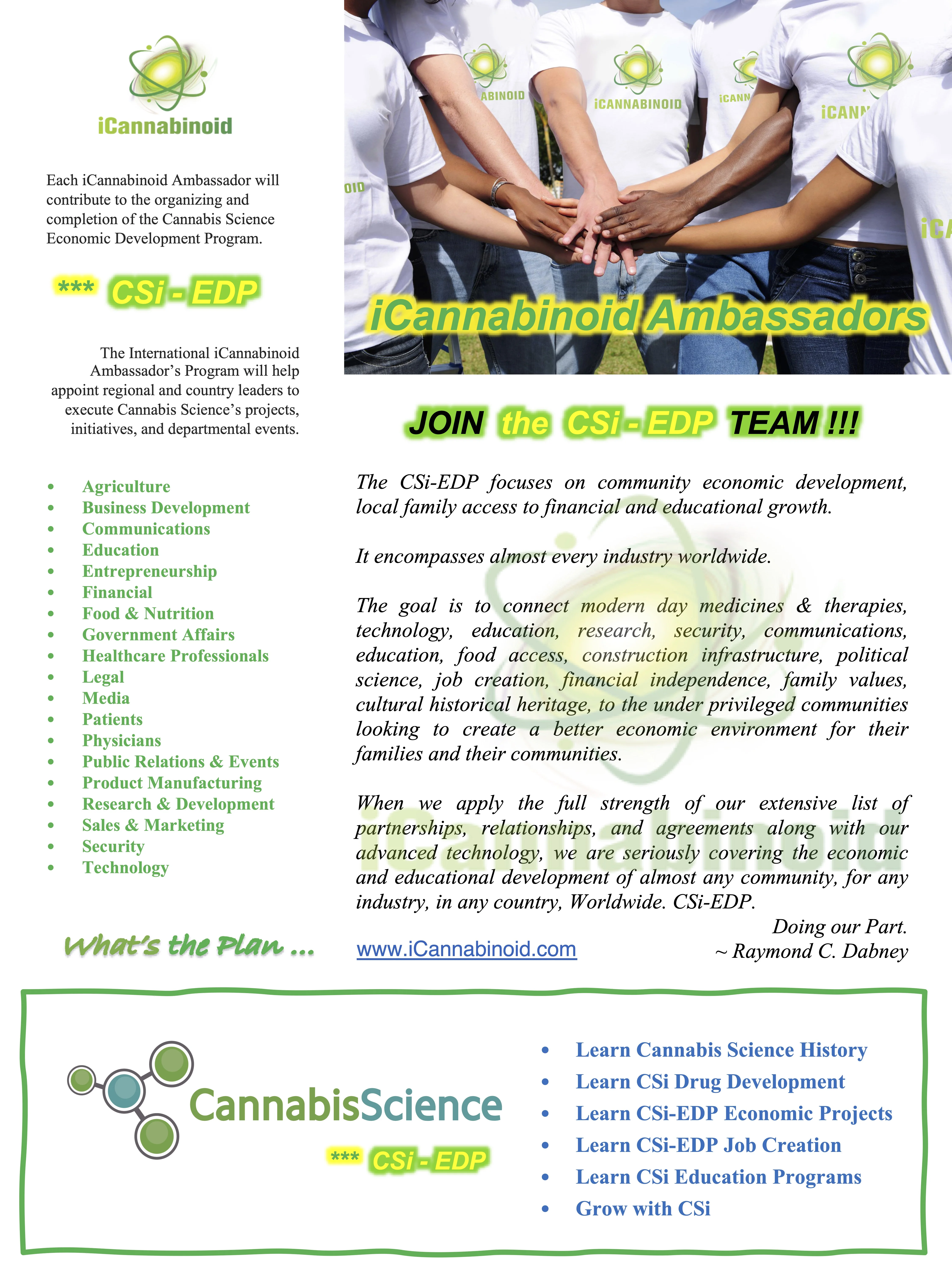 iCannabinoid Ambassadors Introduction, July 1st 2020