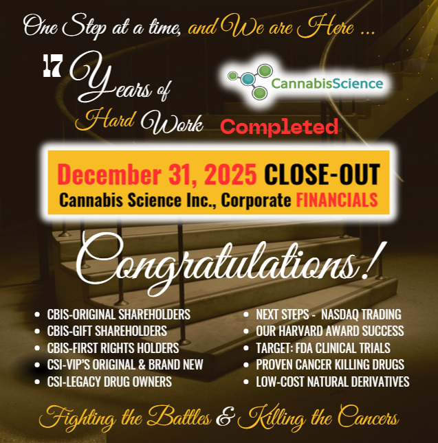 Congratulations Guys! We are here at the FINISH LINE! December 31, 2025, the END of our Shareholder Confirmations! What a task! <br /><br />Once again, now we can focus on completing our financials, finish the remaining CSi-VIP Legacy Shareholder Reports, the CBIS Loyalty GIFT Share Reports, so we can begin our next Phase, the actual Audit.<br /><br />Again, Thanks for your Support and your Patience as we go through these tedious levels of Reporting to bring our Shares back trading. <br /><br />May God Bless us ALL.<br />Talk soon.<br />Raymond - IGWT